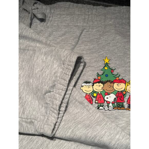 Adult Unisex Peanuts Plus Size Family Graphic Jogger Pants - Light  Wash 3XL - Picture 5 of 6